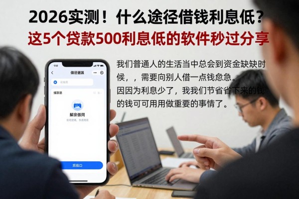 2026实测！什么途径借钱利息低？这5个贷款500利息低的软件秒过分享