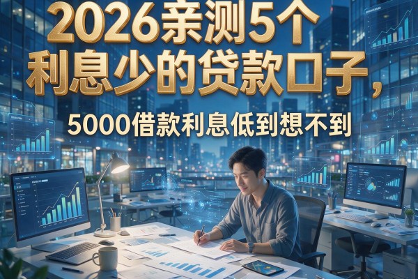2026亲测5个利息少的贷款口子，5000借款利息低到想不到！