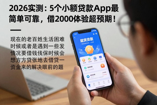 2026实测：5个小额贷款app最简单可靠，借2000体验超预期！