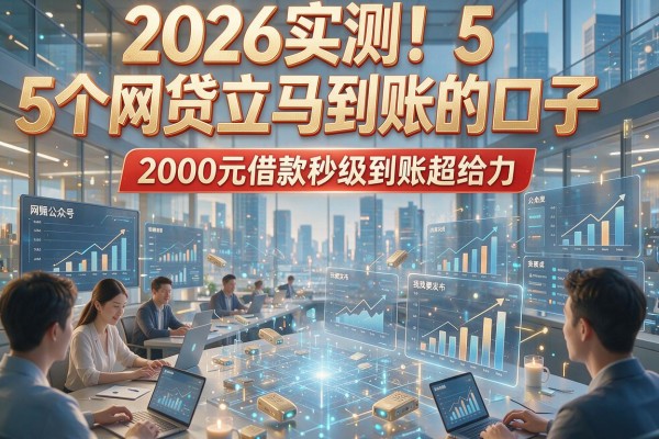 2026实测！5个网贷立马到账的口子，2000元借款秒级到账超给力