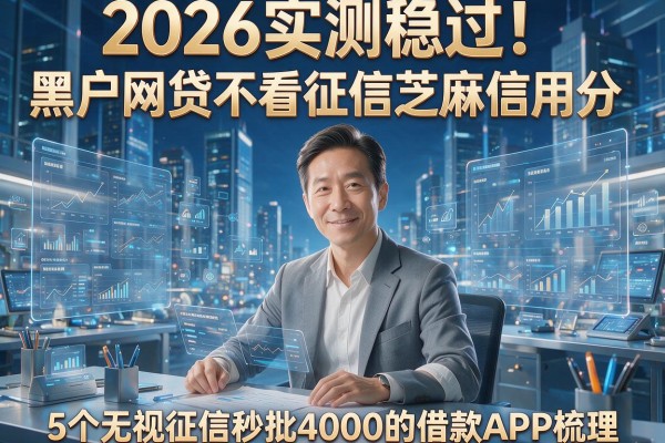 2026实测稳过!黑户网贷不看征信芝麻信用分,5个无视征信秒批4000的借款APP梳理