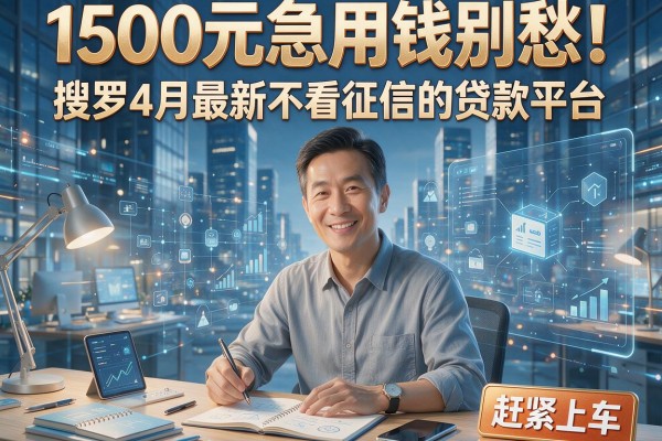 1500元急用钱别愁！搜罗4月最新不看征信的贷款平台，赶紧上车