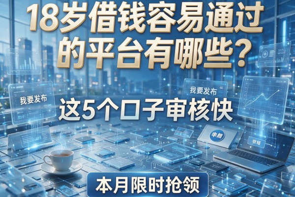 18岁借钱容易通过的平台有哪些？这5个口子审核快，本月限时抢领！