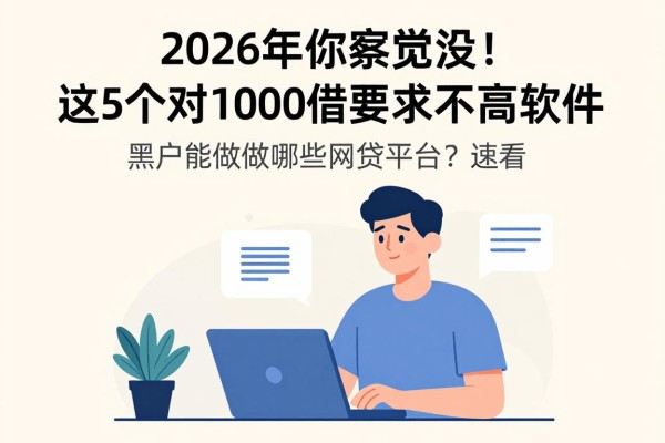 2026年你察觉没!这5个对1000借款要求不高的软件,黑户能做哪些网贷平台呢?速看