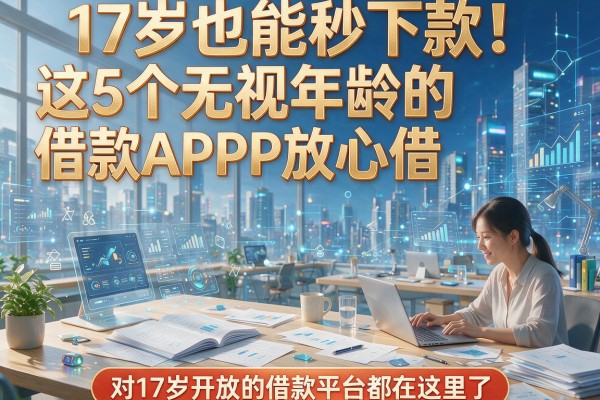17岁也能秒下款！这5个无视年龄的借款APP放心借，对17岁开放的借款平台都在这里了