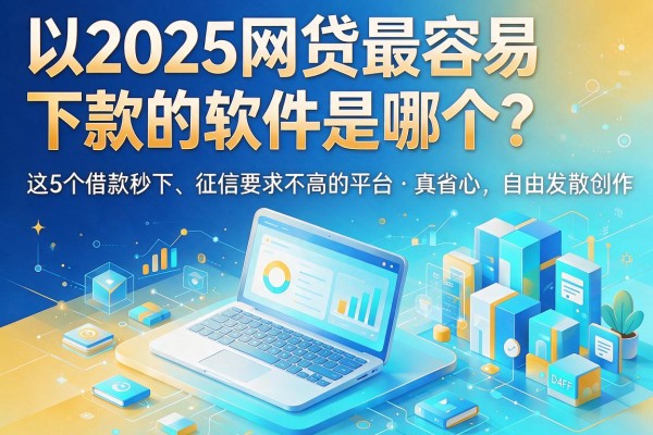2025网贷最容易下款的软件是哪个？这5个借款秒下、征信要求不高的平台真省心