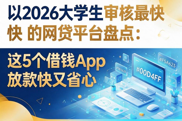 2026大学生审核最快的网贷平台盘点:这5个借钱App放款快又省心