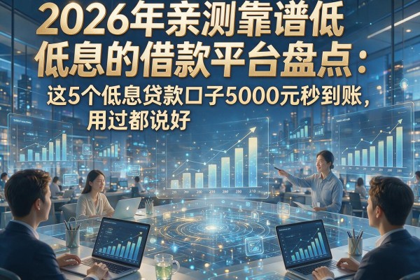 2026年亲测靠谱低息的借款平台盘点：这5个低息贷款口子5000元秒到账，用过都说好！