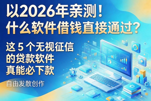 2026年亲测！什么软件借钱直接通过？这5个无视征信的贷款软件真能必下款