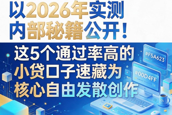 2026年实测内部秘籍公开!这5个通过率高的小贷口子速藏