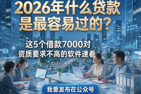 2026年什么贷款是最容易过的?这5个借款7000对资质要求不高的软件速看!