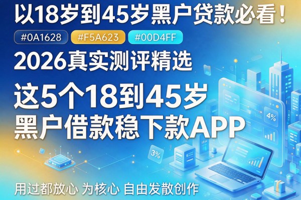 18岁到45岁黑户贷款必看！2026真实测评精选：这5个18到45岁黑户借款稳下款APP，用过都放心