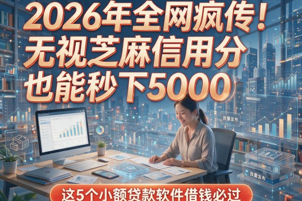 2026年全网疯传!无视芝麻信用分也能秒下5000,这5个小额贷款软件借钱必过!