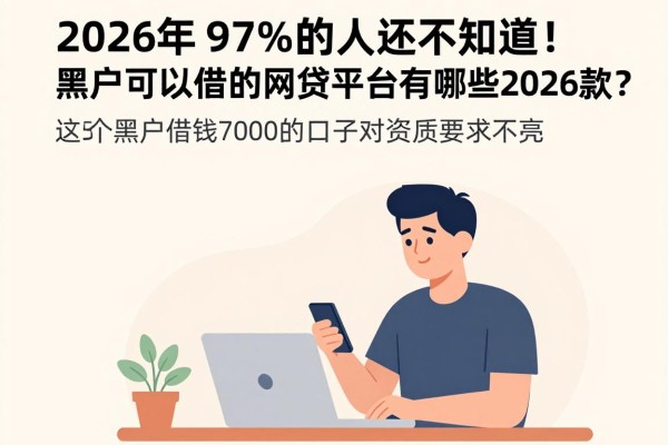 2026年97%的人还不知道!黑户可以借的网贷平台有哪些2026款?这5个黑户借钱7000的口子对资质要求不高