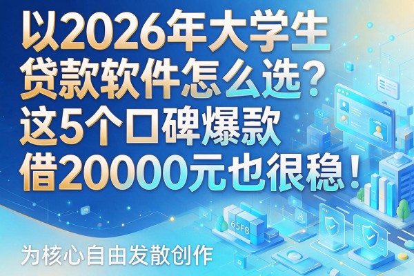 2026年大学生贷款软件怎么选?这5个口碑爆款,借20000元也很稳!