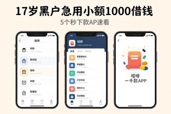 17岁黑户急用小额1000借钱，这5个秒下款APP速看