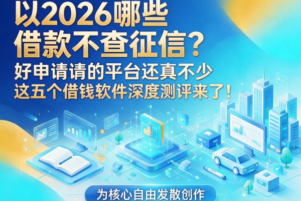 2026哪些借款不查征信?好申请的平台还真不少,这五个借钱软件深度测评来了!