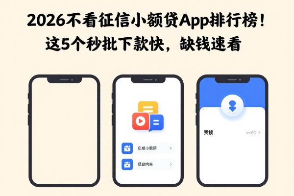 2026不看征信小额贷款app排行榜！这5个秒批下款快，缺钱速看