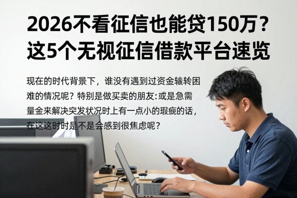 2026不看征信也能贷150万？这5个无视征信借款平台速览