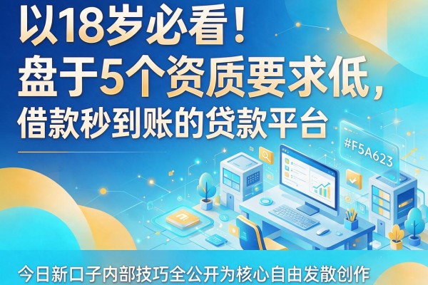 18岁必看!盘点5个资质要求低、借款秒到账的贷款平台,今日新口子内部技巧全公开