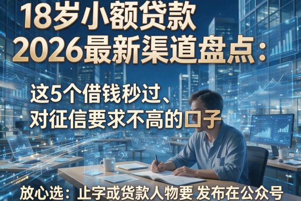 18岁小额贷款2026最新渠道盘点：这5个借钱秒过、对征信要求不高的口子，放心选！