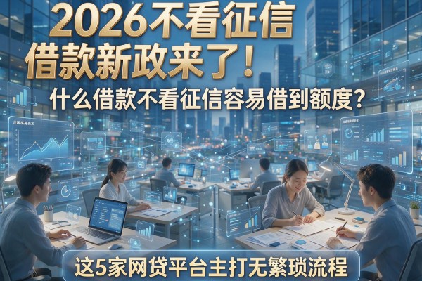 2026不看征信借款新政来了！什么借款不看征信容易借到额度？这5家网贷平台主打无繁琐流程