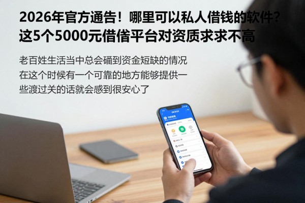 2026年官方通告！哪里可以私人借钱的软件？这5个5000元借款平台对资质要求不高