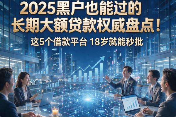 2025黑户也能过的长期大额贷款权威盘点！这5个借款平台18岁就能秒批