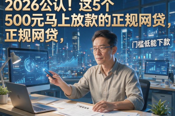 2026公认！这5个500元马上放款的正规网贷，门槛低能下款