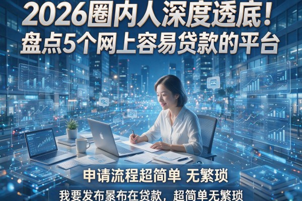 2026圈内人深度透底！盘点5个网上容易贷款的平台，申请流程超简单无繁琐