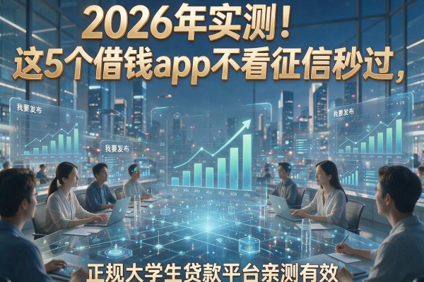 2026年实测!这5个借钱app不看征信秒过,正规大学生贷款平台亲测有效