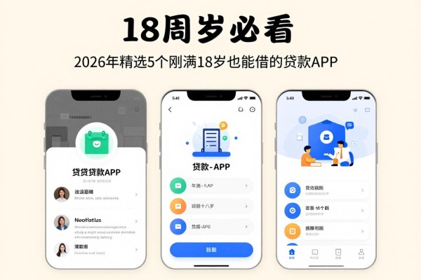 18周岁必看!2026年精选5个刚满18岁也能借的贷款APP
