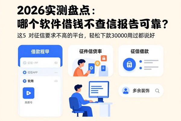 2026实测盘点：哪个软件借钱不查征信报告可靠？这5个对征信要求不高的平台，轻松下款30000用过都说好