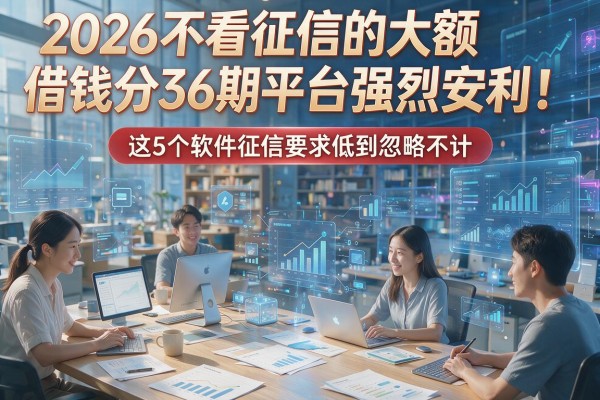 2026不看征信的大额借钱分36期平台强烈安利！这5个软件征信要求低到忽略不计