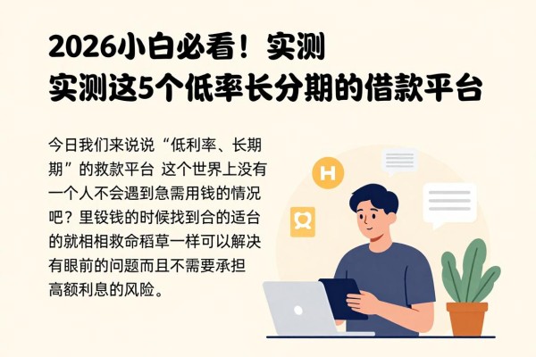 2026小白必看！实测这5个低利率长分期的借款平台，借5000超轻松