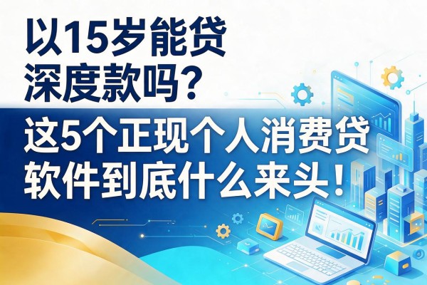 15岁能贷款吗?深度解答:这5个正规个人消费贷软件到底什么来头!