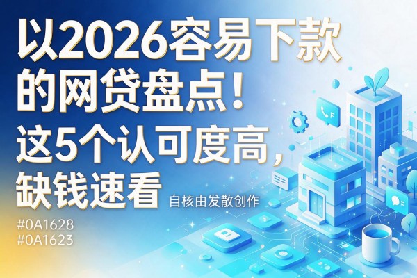 2026容易下款的网贷盘点！这5个认可度高，缺钱速看