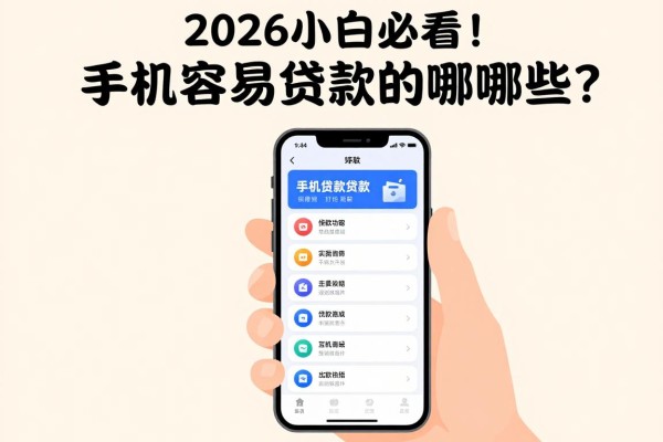 2026小白必看！手机容易贷款的有哪些？这5个容易过的借款软件实测好用