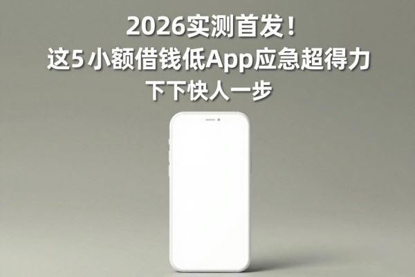 2026实测首发!这5个小额借钱低app应急超得力,下款快人一步