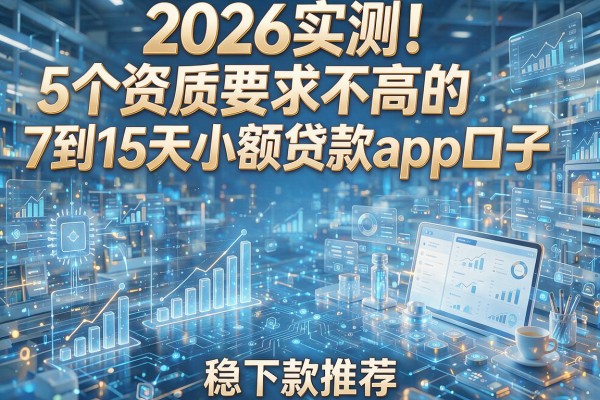 2026实测！5个资质要求不高的7到15天小额贷款app口子，稳下款推荐