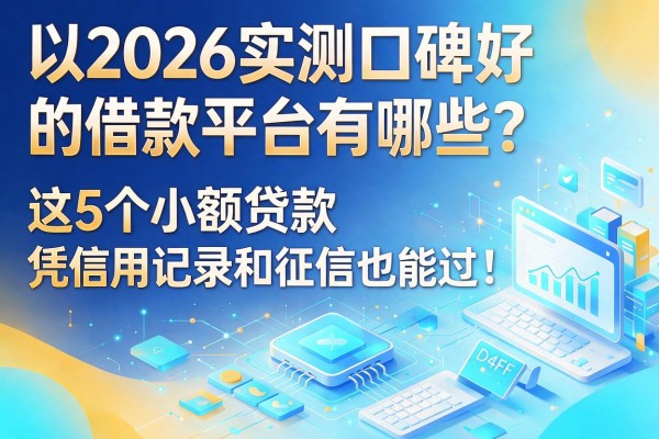 2026实测口碑好的借款平台有哪些？这5个小额贷款凭信用记录和征信也能过！