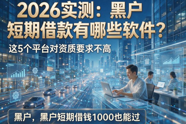 2026实测：黑户短期借款有哪些软件？这5个平台对资质要求不高，黑户短期借钱1000也能过！