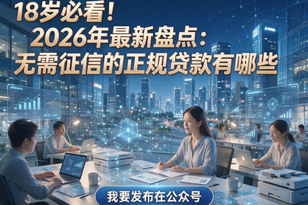 18岁必看！2026年最新盘点：无需征信的正规贷款有哪些？