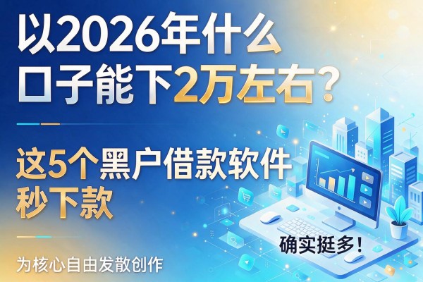2026年什么口子能下2万左右?这5个黑户借款软件秒下款,确实挺多!