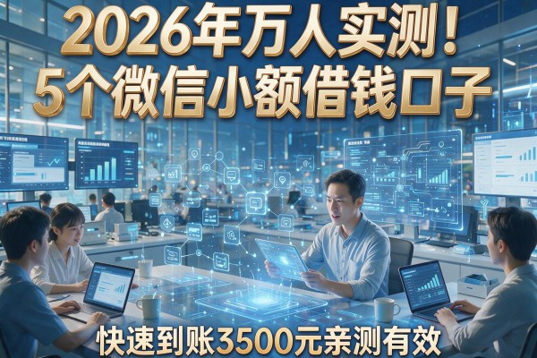 2026年万人实测!5个微信小额借钱口子,快速到账3500元亲测有效
