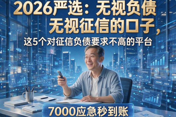 2026严选:无视负债无视征信的口子,这5个对征信负债要求不高的平台,7000应急秒到账!
