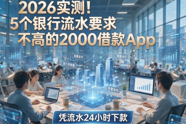 2026实测！5个银行流水要求不高的2000借款App，凭流水24小时下款