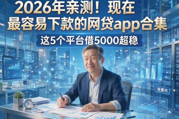 2026年亲测！现在最容易下款的网贷app合集，这5个平台借5000超稳