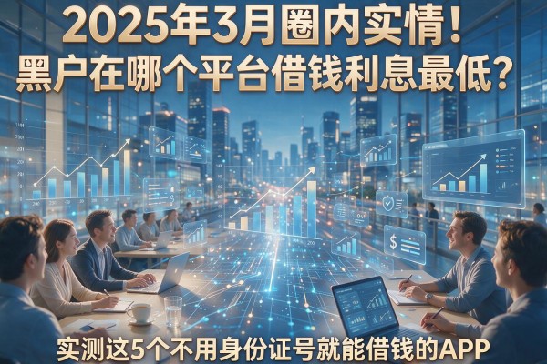 2025年3月圈内实情！黑户在哪个平台借钱利息最低？实测这5个不用身份证号就能借钱的APP