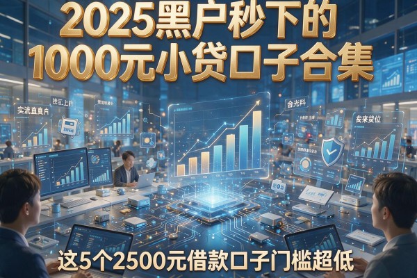 2025黑户秒下的1000元小贷口子合集，这5个2500元借款口子门槛超低！